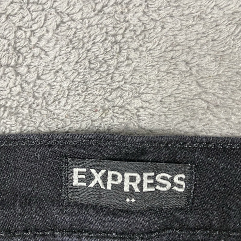 Express Skinny Jeans Men's‎ 31x30 Tag(32x30) Black Denim Stretch - Picture 6 of 12